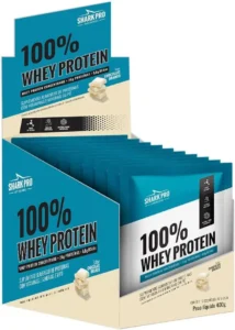 100% WHEY PROTEIN - WPC - WHEY PROTEIN POTE 40G SACHE SABOR CHOCOLATE BRANCO
